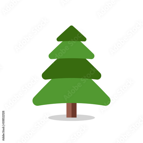 Obraz na płótnie Collection of Christmas trees, modern flat design. w salonie