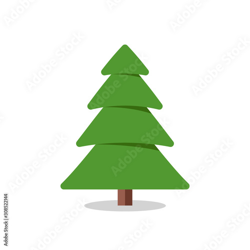 Obraz na płótnie Collection of Christmas trees, modern flat design. w salonie