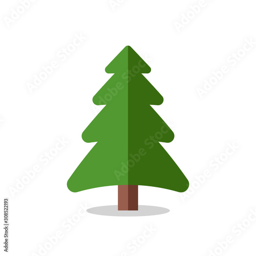 Obraz na płótnie Collection of Christmas trees, modern flat design. w salonie
