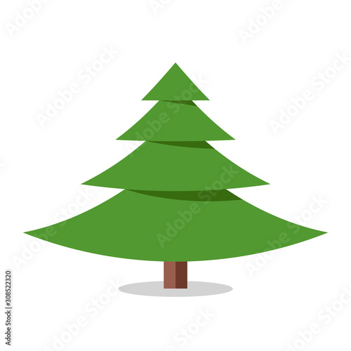 Obraz na płótnie Collection of Christmas trees, modern flat design. w salonie
