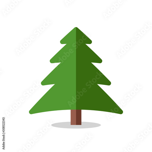 Obraz na płótnie Collection of Christmas trees, modern flat design. w salonie