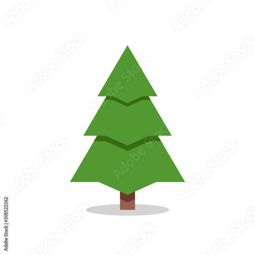 Obraz na płótnie Collection of Christmas trees, modern flat design. w salonie