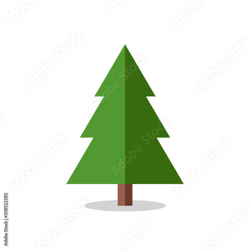 Obraz na płótnie Collection of Christmas trees, modern flat design. w salonie