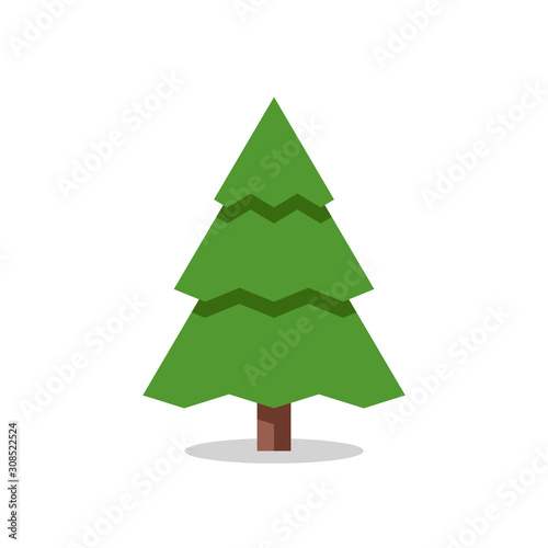 Obraz na płótnie Collection of Christmas trees, modern flat design. w salonie