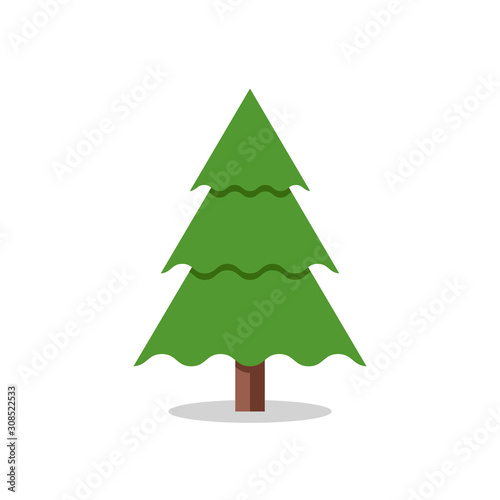 Obraz na płótnie Collection of Christmas trees, modern flat design. w salonie