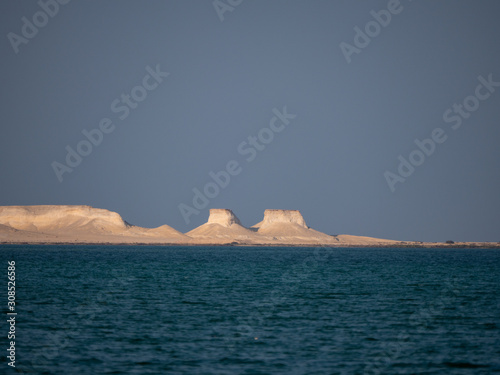 Rock formations (Bandar Nakla) on Hawar Island, Bahrain photo