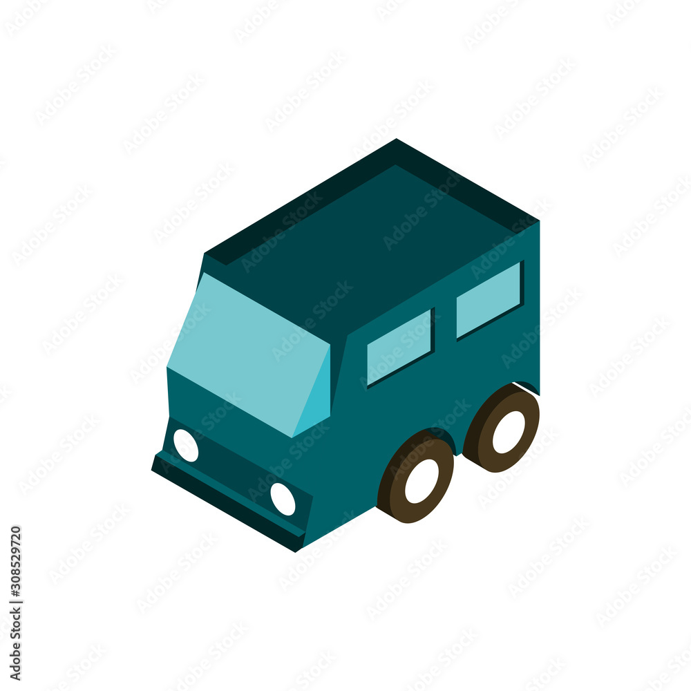 compact car transport vehicle isometric icon compact car transport vehicle isometric icon