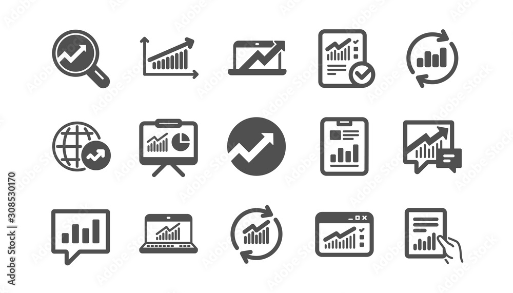 Analytics icons. Reports, Charts and Graphs. Data statistics classic icon set. Quality set. Vector Analytics icons. Reports, Charts and Graphs. Data statistics classic icon set. Quality set. Vector