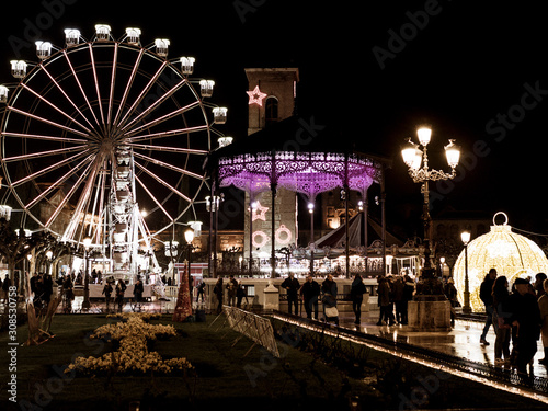 city lights all over Henares Madrid