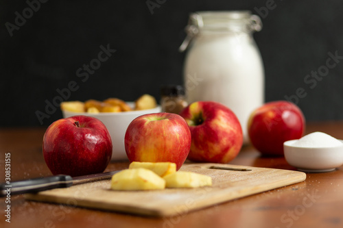 Fototapeta Naklejka Na Ścianę i Meble -  Prepping Apples for deserts