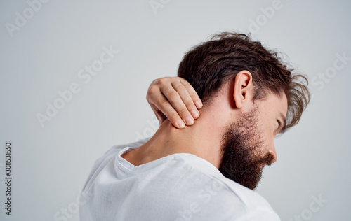 young man with headache