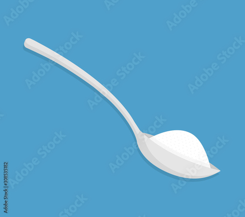 Spoon with sugar, salt, flour or other ingredient icon