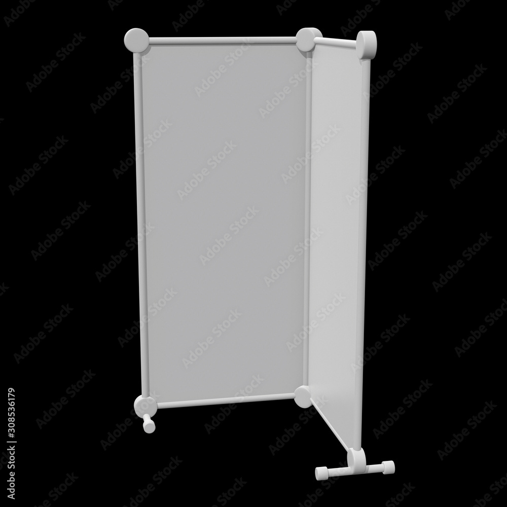 Blank Roll Up fold up Banner Stands. Trade show booth white and blank. 3d render on black background. High Resolution Template for your design. Blank Roll Up fold up Banner Stands. Trade show booth white and blank. 3d render on black background. High Resolution Template for your design.