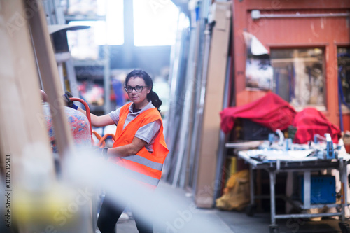 storekeeper female in a warehouse photo