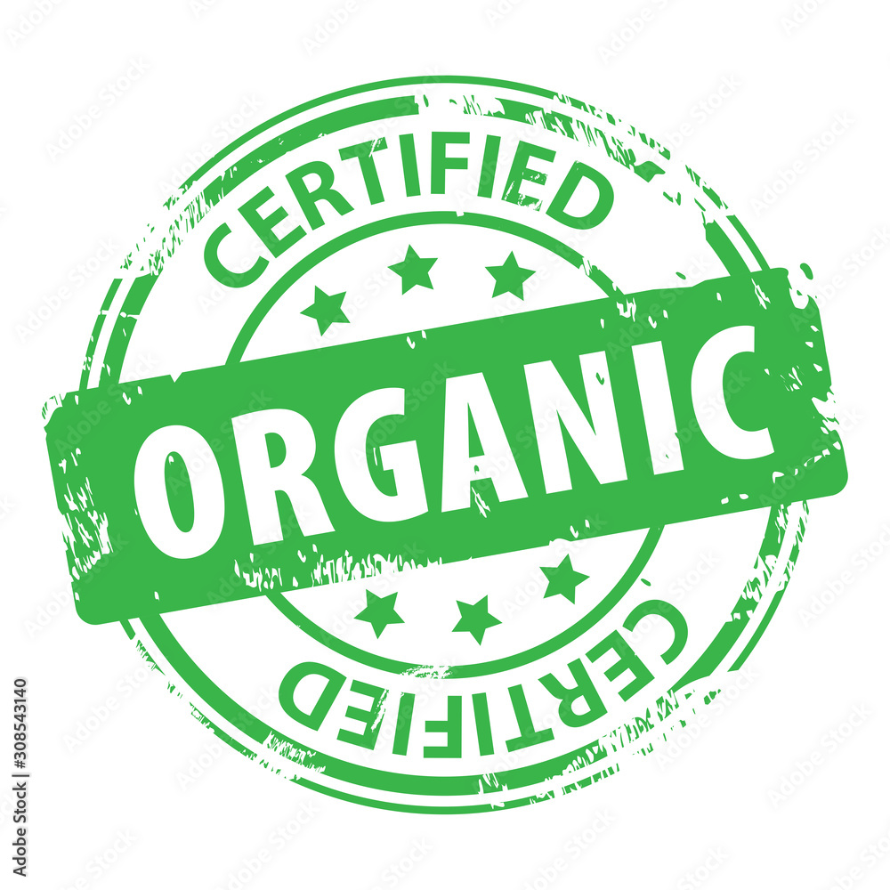 Organic Certified green rubber stamp icon isolated on white background. Eco Bio Natural Organic food product. Organic Certified green rubber stamp icon isolated on white background. Eco Bio Natural Organic food product.
