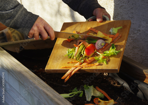 Kitchen waste recycling in composter