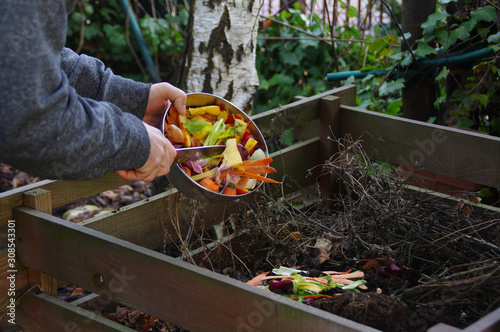 Kitchen waste recycling in composter
