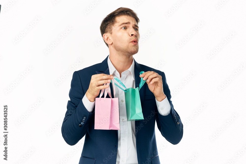 young man with gift young man with gift