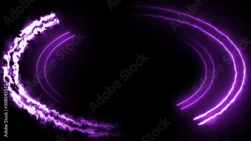 Abstract Ellipse Frame Background, neon Ellipse, Fire Ellipse, Looped NEON Ellipse Lines, club concert dance disco dj matrix beam dmx fashion