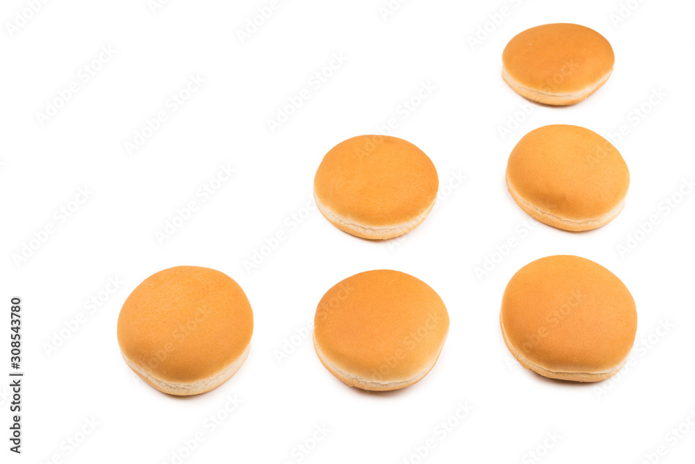 Burger bread isolated on white background. Burger bread isolated on white background.
