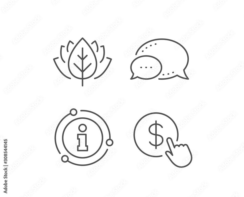 Hand Click line icon. Chat bubble, info sign elements. Currency exchange sign. Cursor pointer symbol. To pay or get money. Linear buy Currency outline icon. Information bubble. Vector Hand Click line icon. Chat bubble, info sign elements. Currency exchange sign. Cursor pointer symbol. To pay or get money. Linear buy Currency outline icon. Information bubble. Vector