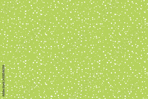 green background with white dot, polka dots