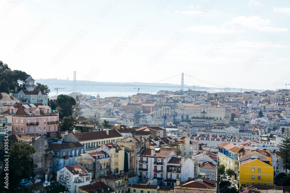 Fototapeta premium Buildings of the beautiful city of Lisbon