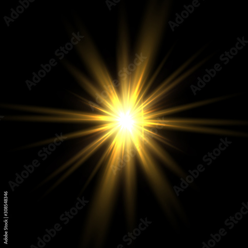 Glow yellow star.