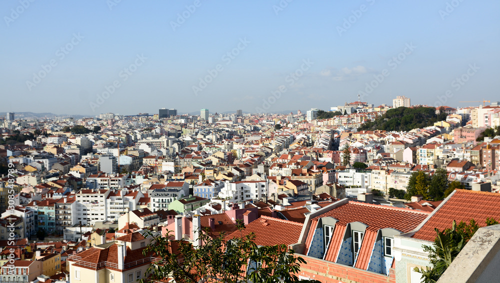 Buildings of the beautiful city of Lisbon