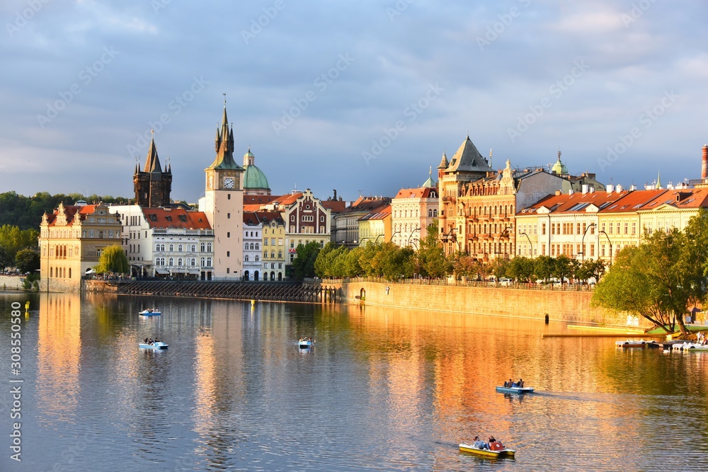 Fototapeta premium castle and charles bridge in prague