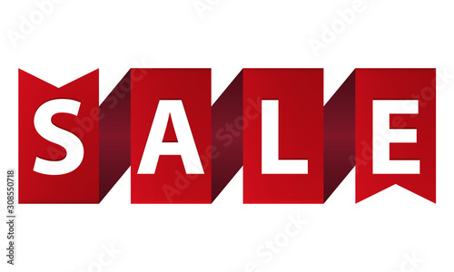 SALE red tag ribbon banner icon