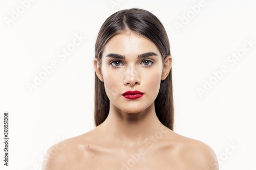 bare shoulders woman clean skin