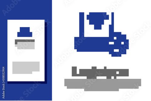 Blue Router wi-fi with screwdriver and wrench icon isolated on white background. Adjusting, service, setting, maintenance, repair, fixing. Logo design template element. Vector Illustration