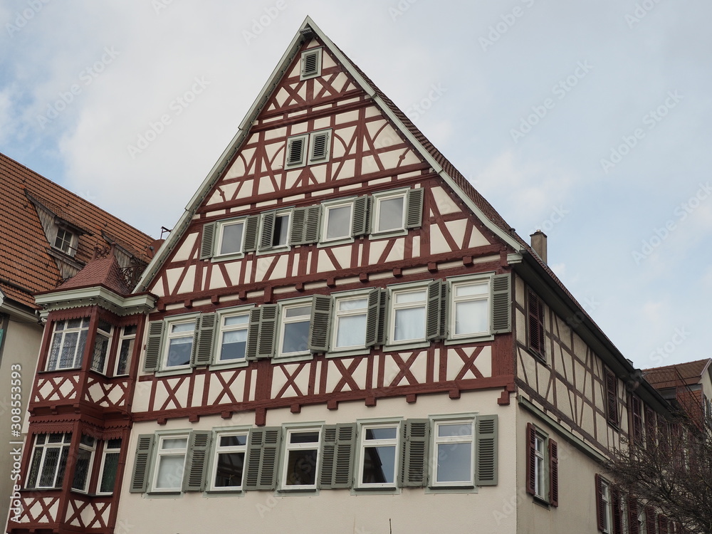 Fototapeta premium Herrenberg bei Stuttgart - Altstadt und Stiftskirche 