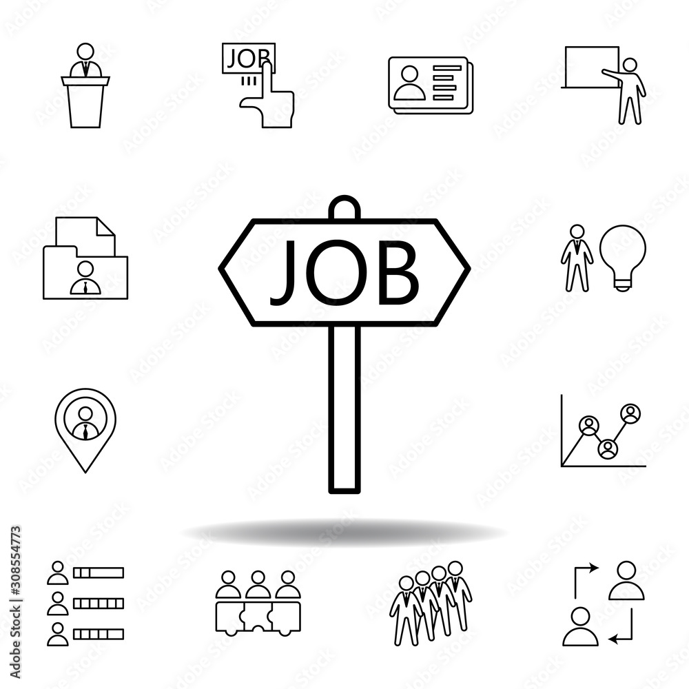 Job, employment icon. Set of hr elements. Can be used for web, logo, mobile app, UI, UX Job, employment icon. Set of hr elements. Can be used for web, logo, mobile app, UI, UX
