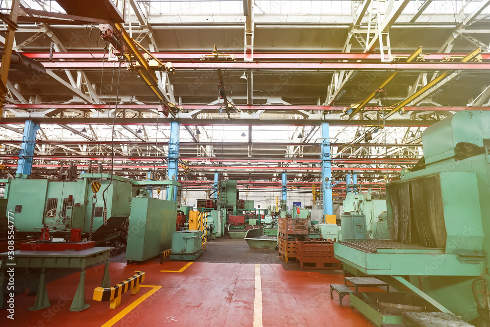 Production line for large vehicles at the plant