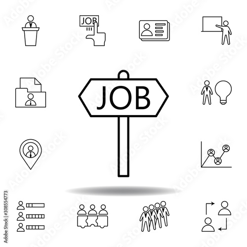 Job, employment icon. Set of hr elements. Can be used for web, logo, mobile app, UI, UX