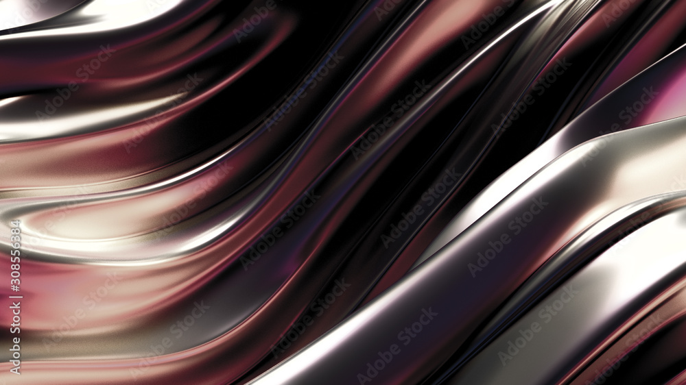 Obraz premium Beautiful luxury elegant backdrop with silk fabric drapery. 3d illustration, 3d rendering.