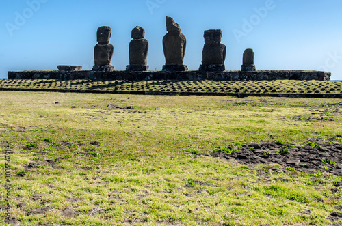 Chile - Rapa Nui or Easter Island - Tahai - Ahu Tahai 