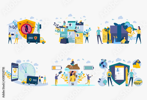 Colorful vector illustration. Sanitary household disinfection. Chemical treatment of insects. The destruction of parasites.The metaphor of a successful business.