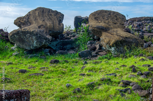Chile - Rapa Nui or Easter Island - Vinapu - Ahu Vinapu