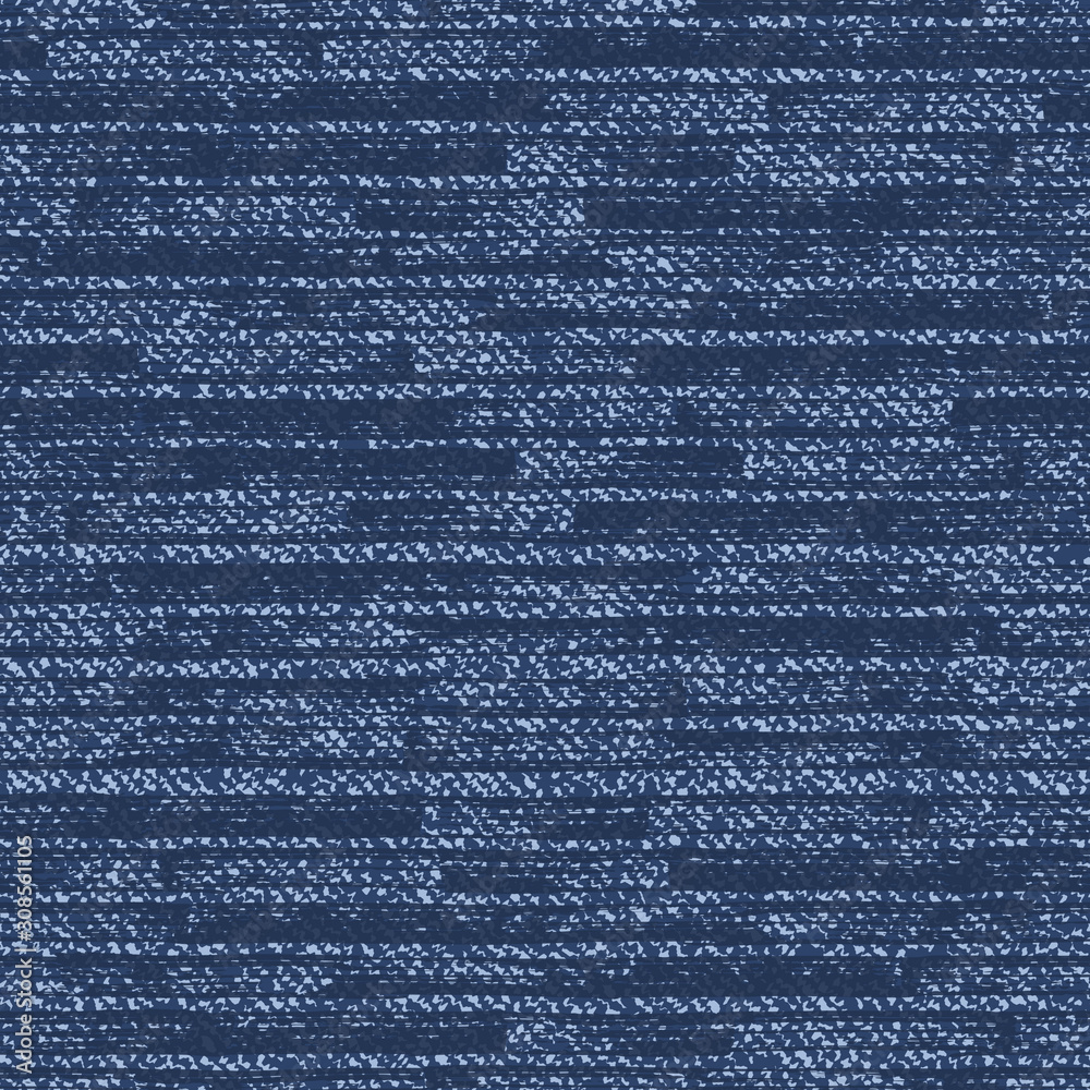 Striped faded denim texture Vector background. Frayed Jeans fabric seamless pattern