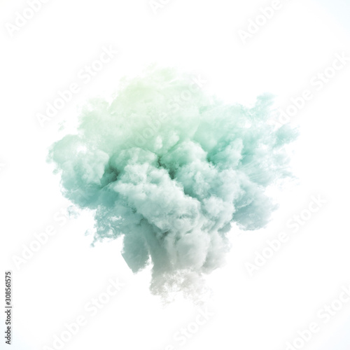 Cloud isolated, steam, smoke. 3d illustration, 3d rendering.