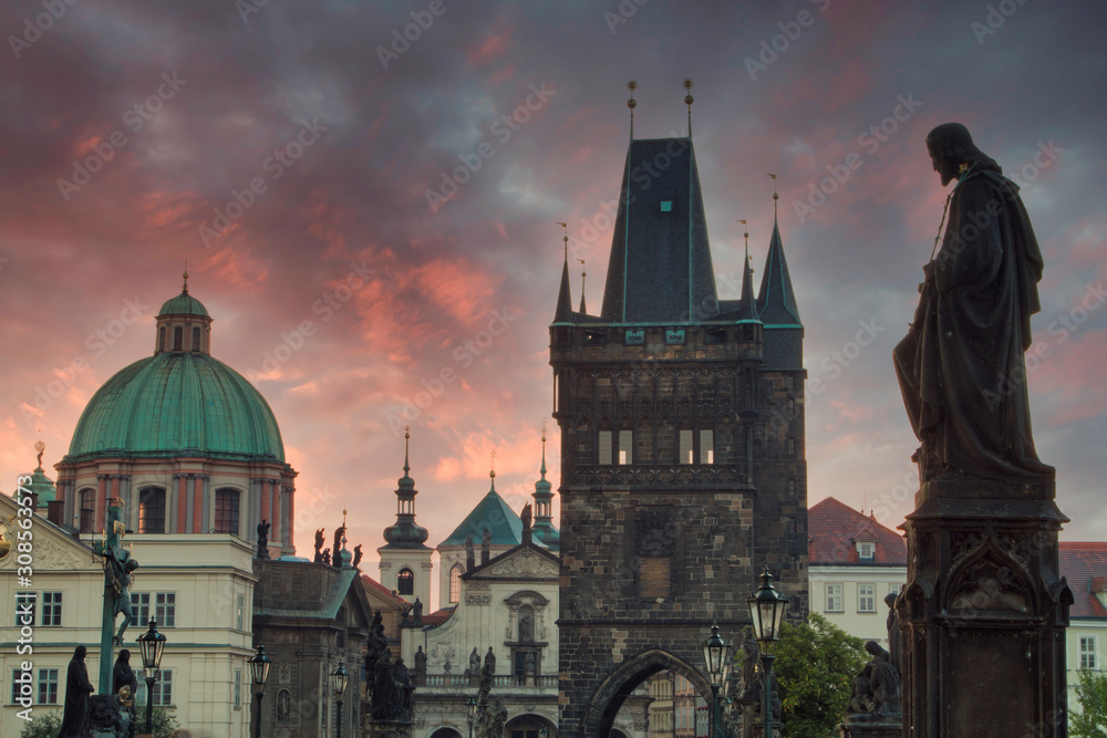 Fototapeta premium Prague - Charles bridge, Czech Republic