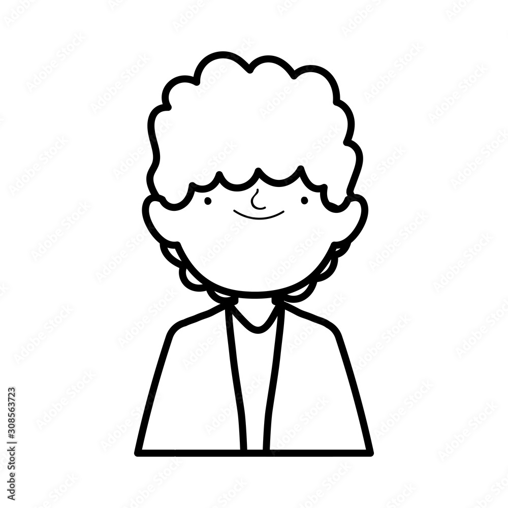 wedding groom man cartoon character in suit portrait thick line wedding groom man cartoon character in suit portrait thick line