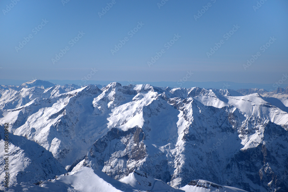 Montañas en Les Deux Alps en Francia