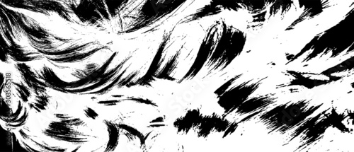Vector brush sroke texture. Distressed uneven grunge background. Abstract distressed vector illustration. Overlay over any design to create interesting effect and depth. Black isolated on white. EPS10