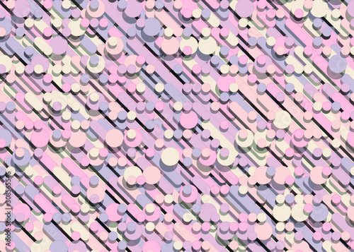 Color Abstract Lines Rain Generative Art background illustration