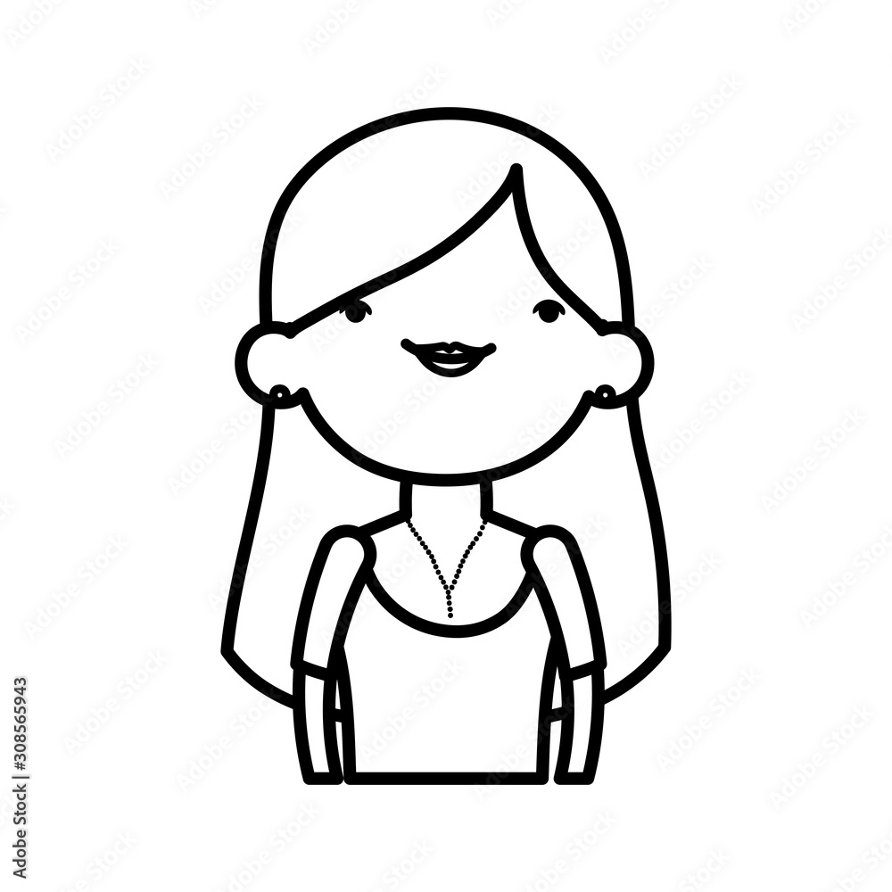 wedding bride woman elegant dress cartoon character portrait thick line wedding bride woman elegant dress cartoon character portrait thick line