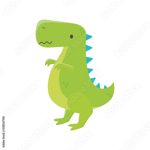 kids toy  green dinosaur animal icon